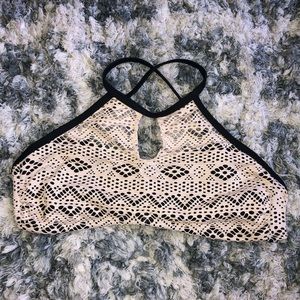 Lace bathing suit top